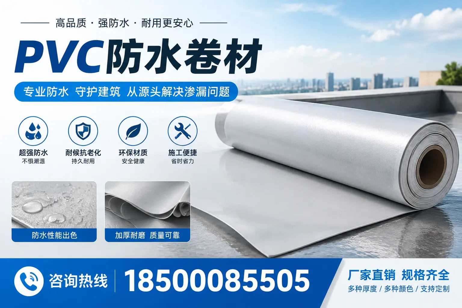 选择pvc防水卷材时,萍乡用户的常见疑问